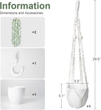 DREAMLOOM Fake Hanging Plants with Pot, Artificial Eucalyptus Hanging Plants with Macrame Hanger for Indoor Decor, Fake Hanging Vines Faux Greenery for Home Kitchen Office