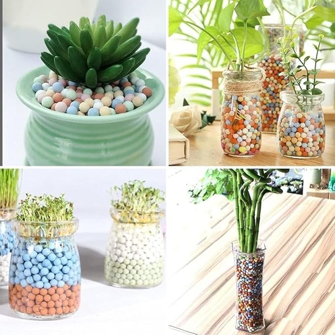 180g Garden Soil,Clay Pebbles Gardening Ceramsite Orchid Rocks Drainage Water Purification Ceramsite Decor Cultivation Soil Stone Horticultural Grade for Soil Hydroponics Aquaponics,Diameter 8-10mm