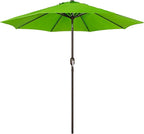 Blissun 9' Outdoor Patio Umbrella, Outdoor Table Umbrella, Yard Umbrella, Market Umbrella with 8 Sturdy Ribs, Push Button Tilt and Crank