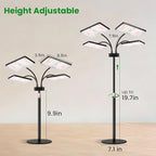 LBW Desk Grow Light for Indoor Plants, Full Spectrum Desk Plant Lamp with 4 Adjustable Goosenecks, Wide Coverage, Plug & Play, for Seedlings, Succulents & Houseplants