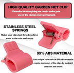 Greenhouse Clamps for 1/2 Inch PVC Pipe, Greenhouse Hoops,Support Frame, Grow Tunnel,Plant Support Garden Stakes. Pink Garden Clips For Fixing Plant Cover, Plastic Sheeting, Film Row Cover, Net.