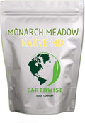 Earthwise Monarch Meadow Native Wildflower Seed Mix – Monarch Magnet, Pollinator Friendly, Colorful Blooms, Drought Tolerant, Organic, Chemical-Free, Pet Safe – Covers Up to 1,200 sq ft, 1/2 lb
