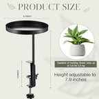 Teenyyou 4 Pcs Window Sill Plant Shelf 5.7''D x 12.4''H Adjustable Window Shelf Windowsill Clamp Tray for Indoor Plants Metal Windowsill Extension Tray Planter Floating Shelves for Indoor Outdoor