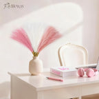 50pcs Pampas Grass 17in for Living Room Decor, Blush Pink Pampas Grass Decor, Fluffy Pink Flowers for Home Birthday Bathroom Baby Shower Wall Bow Decor(Blush & Cream & Pink)