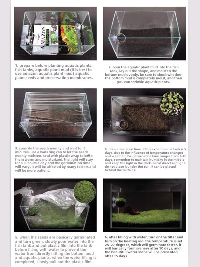 Aquarium G-r-a-s-s P-l-a-n-t - 3 Pack | Easy-Growing Water P-l-a-n-t for Fish Tank Aquarium
