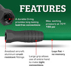 Flexzilla Colors SwivelGrip Garden Hose 5/8 in. x 75 ft., Lightweight All-Weather Water Hose, Durable and Flexible, Leak-Free Connections, Forest Green