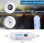 Mornajina Automatic Drip Irrigation Kits Garden Irrigation System, Includes Calcium Inhibitor Filter & 66FT 5/16 inch Irrigation Tubing Hose & 20Pcs 360° Bending Dropper Atomizing Mist Nozzles Tee