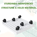 19.7 Inch Square Rolling Plant Caddy Saucer with Wheels, Heavy Duty Wheeled Planter Stand for Potted Plant, Coaster Roller Base Tray with Casters, Flower Pot Dolly Holder for Indoor Outdoor