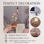 Handmade Crochet Orchid Potted Plants, Knitted Artificial Forever Flowers with Exquisite Pot, for Friends, Women, and Kids, Ideal for Home Decorations and Office Desks