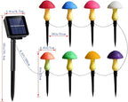 Solar Garden Decor Lights 8 Crack Mushrooms Outdoor Decor Stake Lights, Waterproof Solar Pathway Light Gardening Gifts for Garden Gnomes Backyard Flower Bed Christmas Decorations