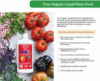 True Organic Liquid Tomato & Vegetable Food – Organic Fertilizer for Superior Harvests – 16 fl. oz. Bottle Covers 30 Sq. Ft.