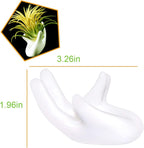 6 Pack Ceramic Air Plant Stand Holder, Hand Shape Tillandsia Airplant Container Pot Tabletop Plant Display Hand Racks for Home Office Decoration Supplies(White)