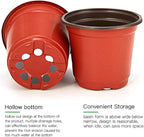 JERIA 200 Pack 6 Inch Plastic Nursery Pots Comewith Drainage Holes, Seedling Flower Plant Container and Seed Starting Pots with 200 Pcs Labels