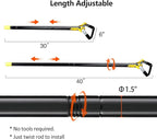 DonSail Gardening Tools Stirrup Hoe, Heavy Duty Steel Scuffle Action Hoe, Adjustable Garden Hoes for Weeding Long Handle 30-40 Inch