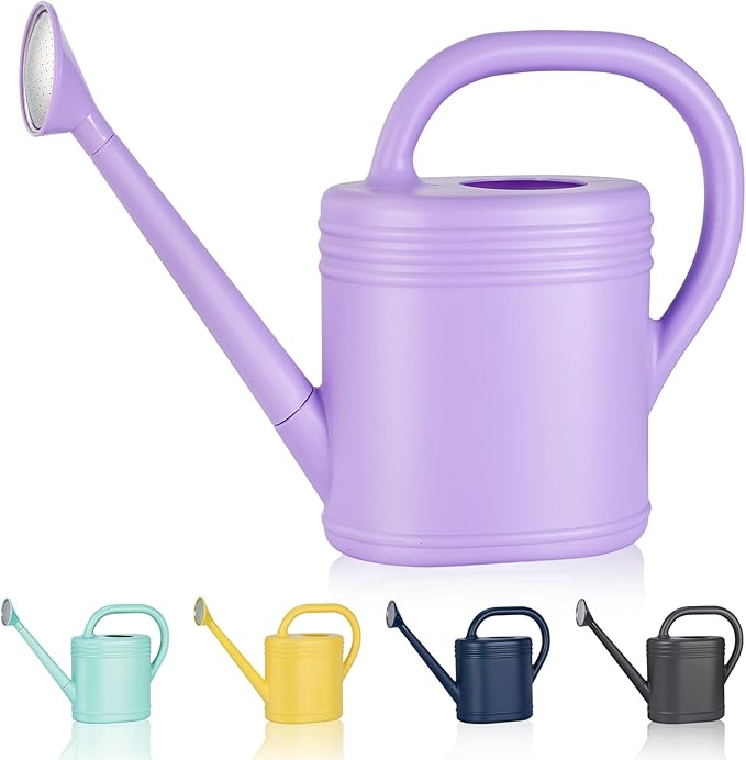 2 Gallon Watering Can for Indoor Plants, Garden Watering Cans for Outdoor Plant House Flower, Modern Plant Watering Can Large Long Spout with Sprinkler Head