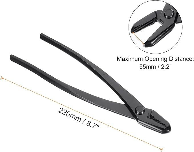 HARFINGTON Bonsai Jin Pliers 8.7 Inch 220mm Bonsai Tool Wire Plier Branch Cutter Gardening Pruner for Branch Cutting, Black