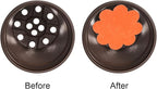 PATIKIL 4 Inch Plant Pot Hole Pad, 30 Pack Non-Woven Fabric Flower Shape Bonsai Bottom Soil Mat, Orange