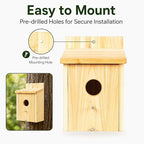 Wooden Bird Houses for Outside Birdhouses Nest Bluebird House for Cardinals Finch Wren Swallow for Garden Viewing 1B