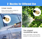2025 Upgraded High Pressure Jet Nozzle for Garden Hose Hydro Jet Pressure Washer Wand Extension Pressure Washer Gun with 2 Hose Nozzles and Hose Quick Connectors