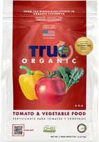 True Organic Tomato & Vegetable Food – Organic Fertilizer for Superior Harvests with 6% Calcium – 8lb Bag Covers 140 sq. ft.