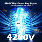 Bug Zapper Outdoor Cordless, 2026 Upgraded 4200V Electric Mosquito Zapper 5 in 1 Rechargeable Bug Zapper Outdoor Waterproof with 5000mAH Battery, Portable Fly Zapper Insect Zapper for Patio Camping