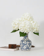 DuHouse 3Pcs Large Hydrangea Artificial Flowers,20 inch Latex Real Touch Hydrangeas Lifelike Hydrangea Flower for Home Wedding Bouquets Centerpieces Party Living Room Decoration(White)