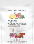 Whitney Farms Organic Alfalfa Meal 2-0.3.2 - Slow-Release Nitrogen Fertilizer and Soil Enhancer for Vegetables, Flowers, Roses, Herbs, and Shrubs, 2 lb.