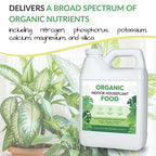Organic Indoor Houseplant Food - Use on All Live Indoor Plants, Orchids, and Succulents | Concentrated Liquid Fertilizer Alternative (32oz, Mixes to 32 Gallons)