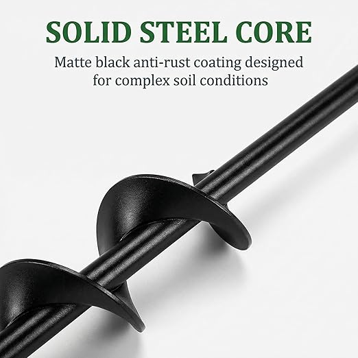 Auger Drill Bit for Planting, 1.6" x 16.5" Heavy Duty Garden Auger, Post Hole Digger, Bulb Planter, Fence Post Hole Tool for 3/8" Hex Drive Drill