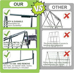 Heavy Duty 48"x16" Adjustable A-Frame Cucumber Trellis for Climbing Plants,iGreely Foldable Frame Rust-Proof Metal Trellis with Dense Grid,Perfect for Raised Beds, Garden,Tomatoes,Outdoor(Green)