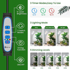 Aokrean Grow Lights for Indoor Plants Full Spectrum, 80 LEDs Plant Light for Indoor Plants, Height Adjustable 6.3in Desktop Growing Lamp with Auto Timer 6/12/16Hrs, 3 Optional Spectrums,5 Brightness
