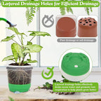 Caffox 55PCS Reusable Seed Starter Kit Includes 30 Packs 3.5" Clear Nursery Pots with Silicone Base, Repotting Mat, Gardening Gloves, Plant Labels and Seedling Tools for Easy Transplant