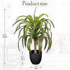 Briful Fake Agave Plant 22in Artificial Agave Potted Plant Fake Outdoor Plants for Home Office Living Room Bedroom Kitchen Table Decor