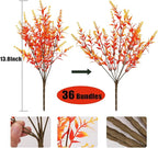 RECUTMS Fake Flowers for Decoration Artificial Flowers Lavender Flowers Outdoors UV Resistant Fake Shrubs Greenery Plants Indoor Plastic Faux Bouquets for Outdoor Home Garden Porch Decoration(Gold)