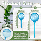 Bvrbaory 10 Pcs Watering Cans,Plant Watering Globes,Plastic Self-Watering Bulb for Indoor Outdoor Potted Flower,Blue