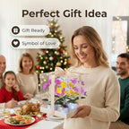 Artificial Orchid with 3D Printed Vase, Lifelike Fake Phalaenopsis Orchid Flowers, Realistic Silk Orchids for Home Decor Living Room (Yellow)