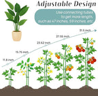 40 Pcs Plant Support Stakes, Indoor Plant Stakes Adjustable Length, Garden Sticks for Indoor Outdoor Plants, Plant Poles with with Rings Clip for Potted Plants Tomato Monstera Orchid