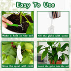 Pynqdfu 20 PCS Clear Plant Watering Globes,Plastic Self-Watering Bulbs,Self Watering Planter Insert Plant Accessories for Plants Indoor,Outdoor,Flowerpot,Home Garden(Large,Medium,Small)