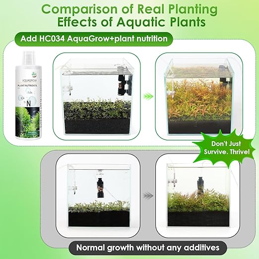 HC034 Aquarium Plant Liquid Fertilizer - Advanced Macro Nutrient Solution for Freshwater Planted Tanks, Promotes Root & Leaf Growth, 150ml/500ml/1000ml (150mL)