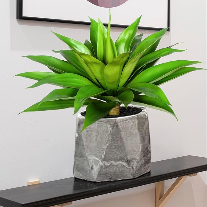 22' Artificial Plant,Artificial Agave Plants,Faux Plants for Outdoors,Artificial Plant Outdoor,Large Uv Resistant Fake Agave Planters for Indoor and Outdoor Decorating (1PCS)