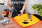 Azureblue Foldable Waterproof Plant Repotting Mat for Indoor Plants, Suitable for House Plants, Succulents, Potting Soil, Portable, Easy to Clean (Extra Large 39.4 x 39.4 (Orange))