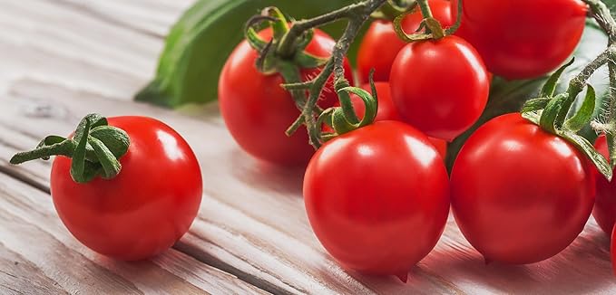 TKE Farms & Gardens - Large Red Cherry Tomato Seeds, 100+ Non-GMO Heirloom Tomato Seeds for Planting, Grow Sweet, Juicy Tomatoes at Home, Detailed Instructions Included, Solanum lycopersicum, Qty 1