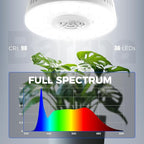 Barrina Orbgrow OG09 Puck LED Grow Light, 5000K 9W (135 Watt Equiv), Plant Lights for Indoor Plants Full Spectrum, Magnetic & Linkable, Small Grow lamp, Perfect for Plant Shelf, 1 Pack