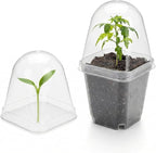 120 Pack Clear Humidity Domes, Transparent Seedling Domes Compatible with 2.7 Inch Square Nursery Pots for Seedlings