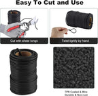 TELENT OUTDOORS 101 Feet Black Plant Twist Ties, Soft Plant ties for Vine Support, 3mm TPR Flexible Garden Tie for Plants Gardening Office Home Use