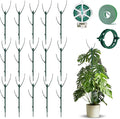 15pack Adjustable Plant Support Pole Stackable Indoor/Outdoor Support Pole with Clamps, Suitable for Supporting Monstera and Climbing Plants, Garden Accessories, Perfect Replacement for Plant Stakes