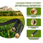 50FT Garden Hose with Soil Moisture Meter, Flexible Non-Expanding Water Hose, No Kink Leak Proof, Analog Plant Moisture Tester, Watering Control System for Lawn Garden Plant Care