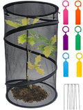 Plant Protectors from Animals - Round Reusable Foldable Breathable Mesh Protector,Garden Plant Covers | for Indoor Winter Freezing Frost Season Flower Pot Planter Patio Porch Walkway Farm