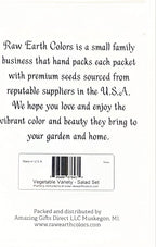 Vegetable Seeds for Planting Vegetables - Variety Salad Pack - Romaine Lettuce - Cherry Tomato - Cucumber - Bell Pepper!