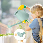 Plastic Watering Can - for Home Plant Garden - 1/2 Gallon - Light Green